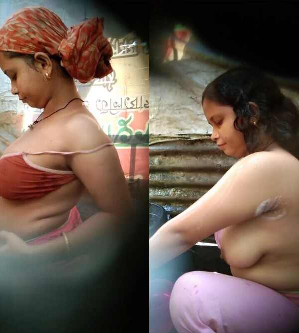 Village big boobs hot bhabhi porn bathing hidden captured leaked