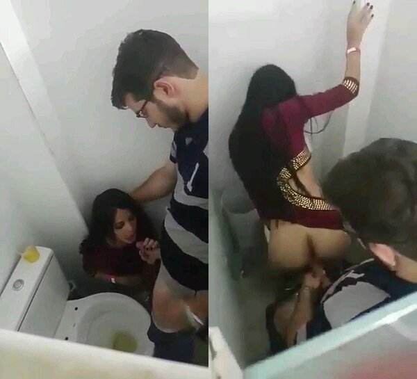 Horny couple www xxx fucking in public toilet mms