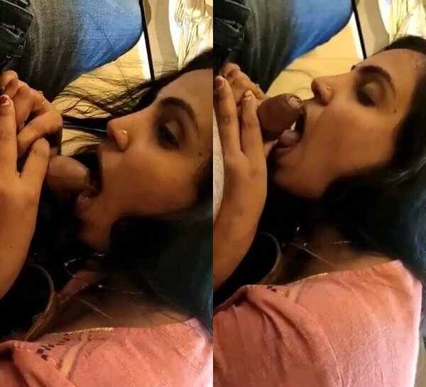 Beautiful horny girl indian porn mms sucking bf dick mms