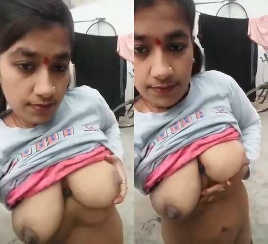 Hot big tits girl xxx indian pron make nude video for bf mms