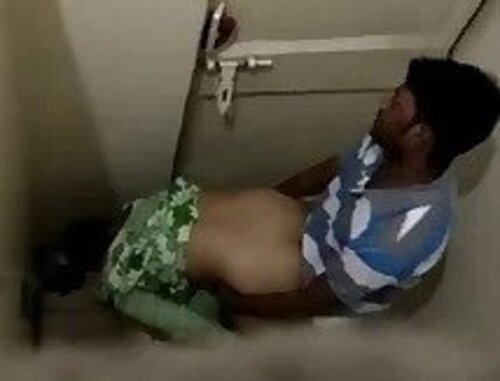 Sexy college lover couple desisexvideo fucking in public toilet