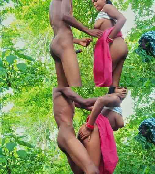 Amateur village aunty ki sexy bf nephew stand fucked outdoor HD
