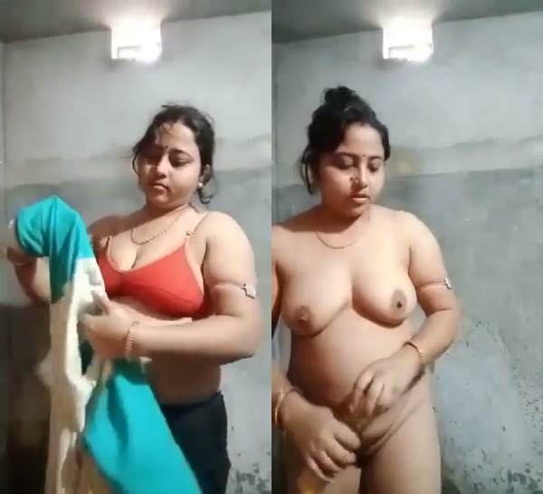 Very beautiful hot figure muslim xxx local bhabi bathroom nude